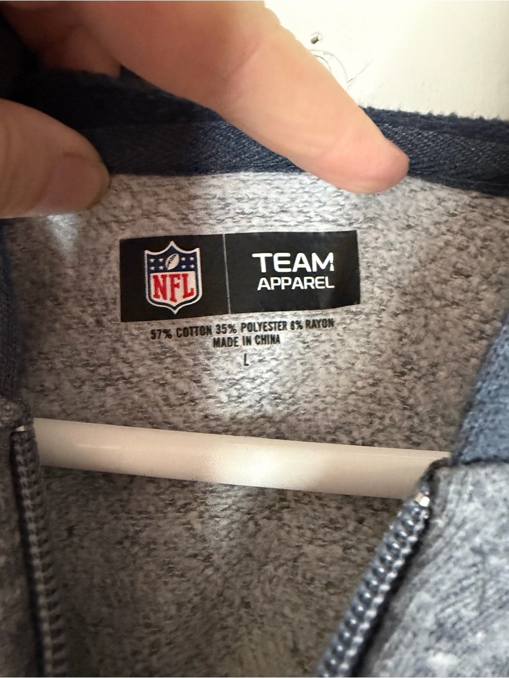 Seattle Seahawks NFL Team Apparel Full Zip Gray Hoodie Women’s Large - Picture 7 of 7